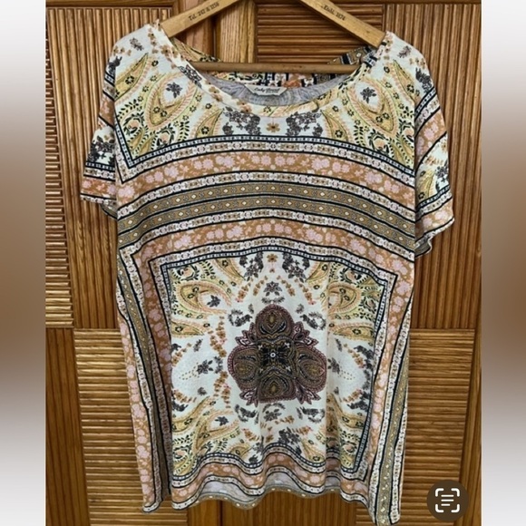 Lucky Brand Women’s Shirt Boho Tee Small Blouse - Picture 1 of 2